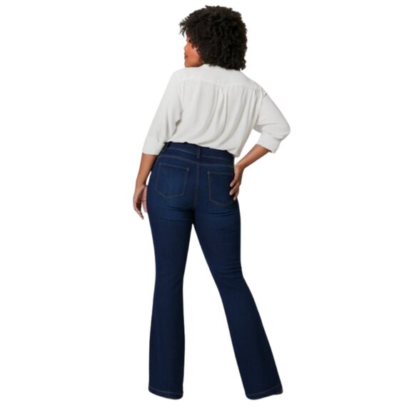 SPANX Pants - NWT Spanx EveryWear Flare Jeans 1X Midnight High Rise Tummy Control TummyTamer